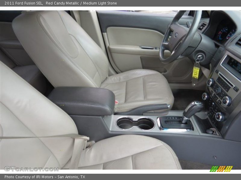 Red Candy Metallic / Medium Light Stone 2011 Ford Fusion SEL
