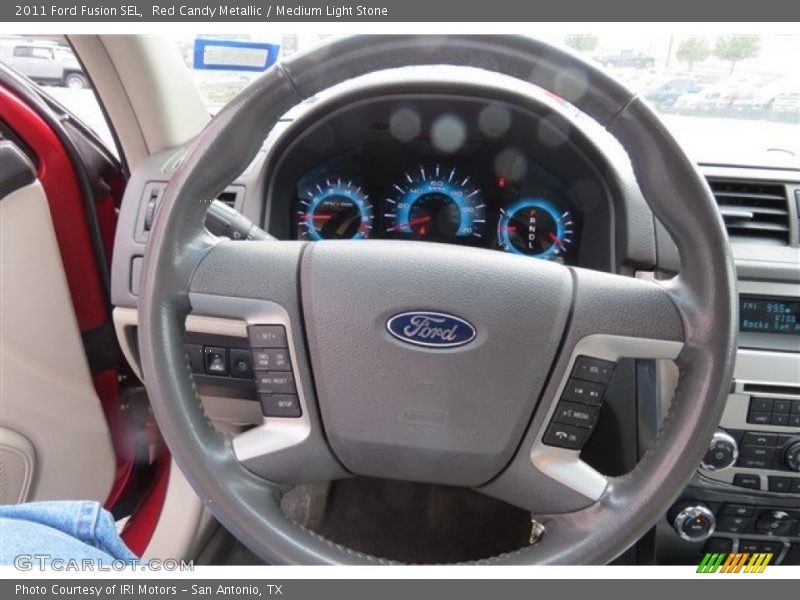 Red Candy Metallic / Medium Light Stone 2011 Ford Fusion SEL