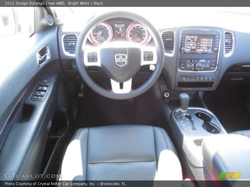 Bright White / Black 2013 Dodge Durango Crew AWD