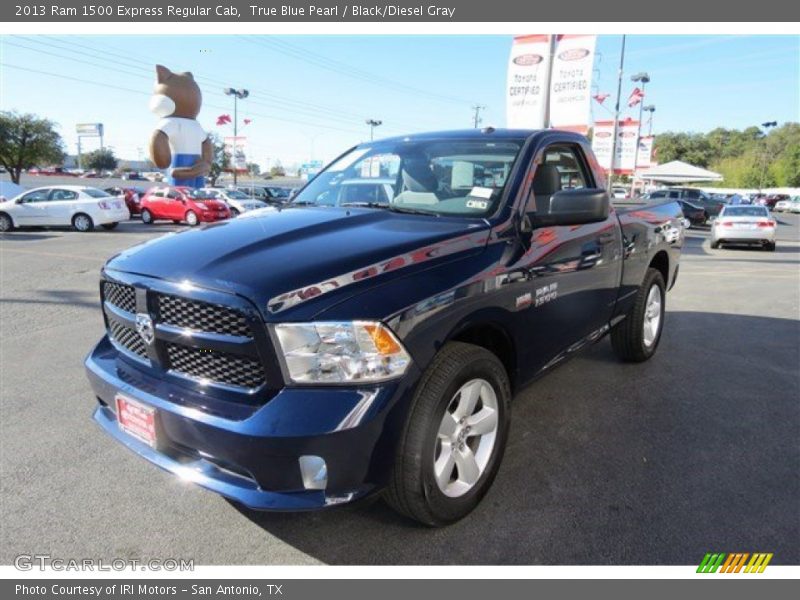 True Blue Pearl / Black/Diesel Gray 2013 Ram 1500 Express Regular Cab