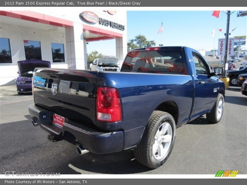 True Blue Pearl / Black/Diesel Gray 2013 Ram 1500 Express Regular Cab