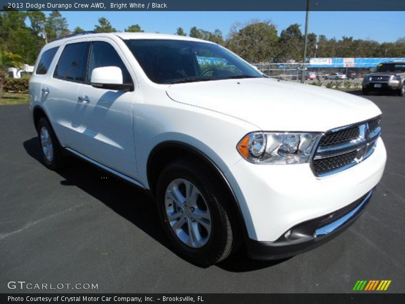 Bright White / Black 2013 Dodge Durango Crew AWD