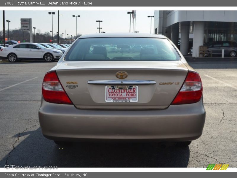 Desert Sand Mica / Taupe 2003 Toyota Camry LE