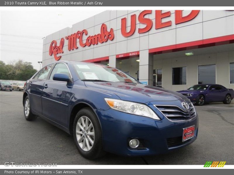 Blue Ribbon Metallic / Ash Gray 2010 Toyota Camry XLE