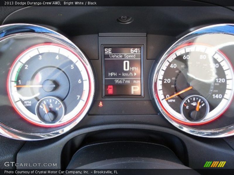 Bright White / Black 2013 Dodge Durango Crew AWD