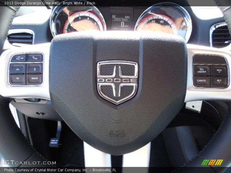Bright White / Black 2013 Dodge Durango Crew AWD