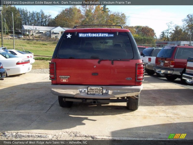 Dark Toreador Red Metallic / Medium Prairie Tan 1998 Ford Expedition Eddie Bauer 4x4