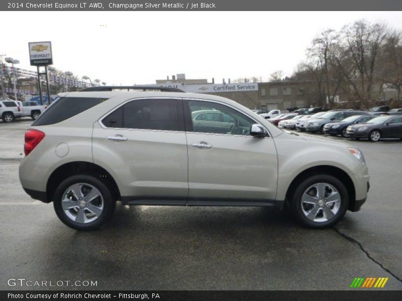 Champagne Silver Metallic / Jet Black 2014 Chevrolet Equinox LT AWD