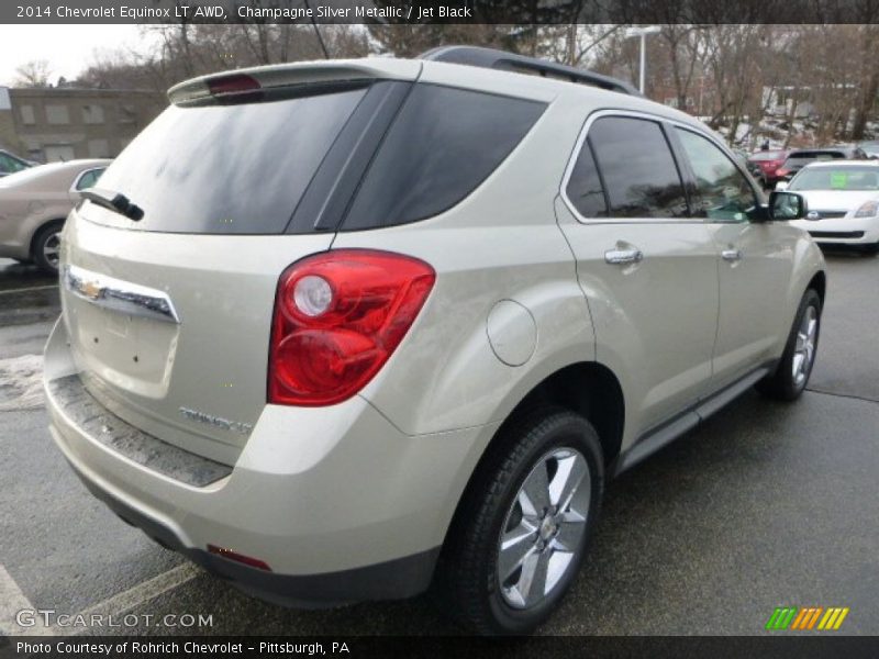 Champagne Silver Metallic / Jet Black 2014 Chevrolet Equinox LT AWD