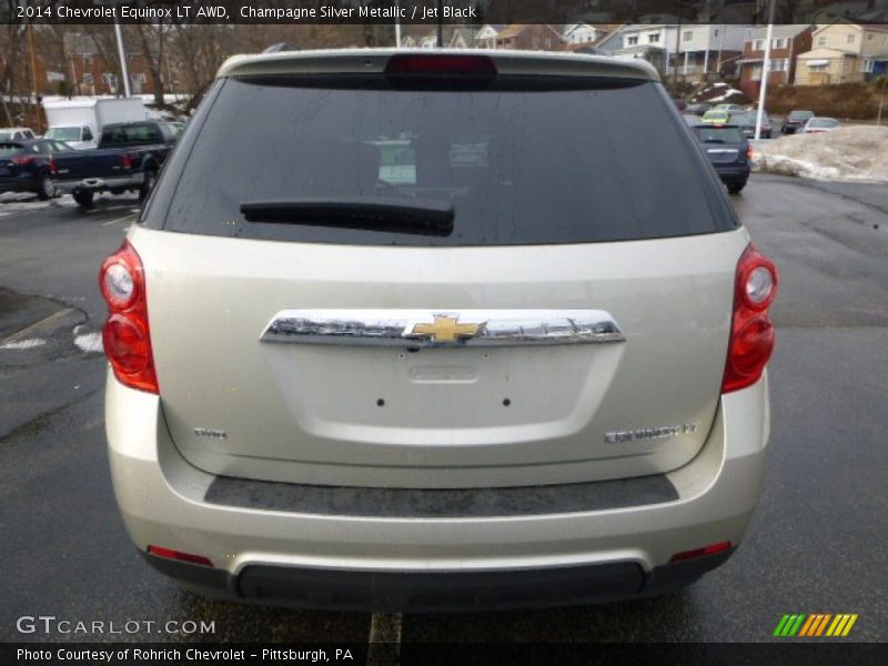 Champagne Silver Metallic / Jet Black 2014 Chevrolet Equinox LT AWD