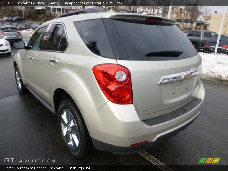 Champagne Silver Metallic / Jet Black 2014 Chevrolet Equinox LT AWD