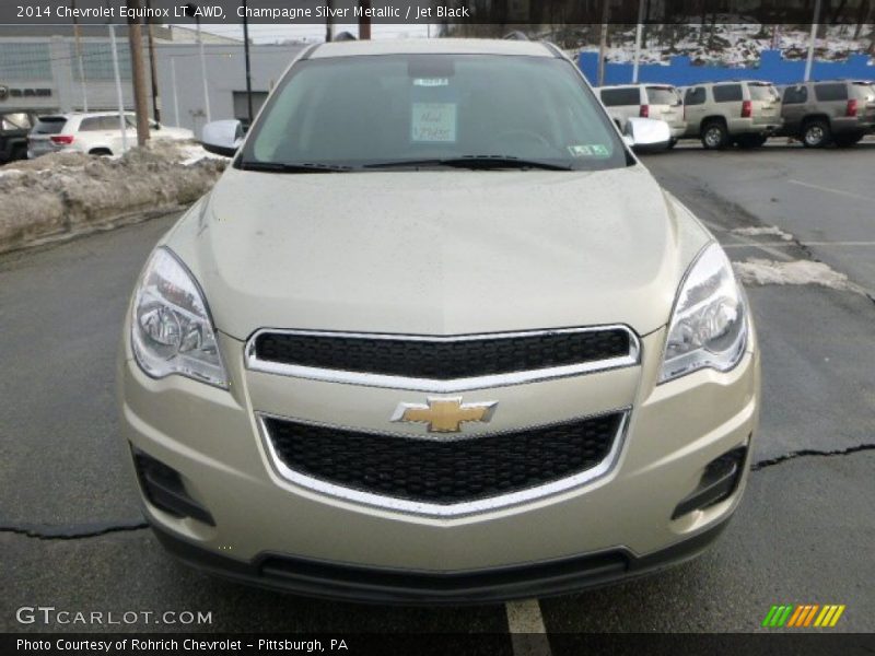 Champagne Silver Metallic / Jet Black 2014 Chevrolet Equinox LT AWD