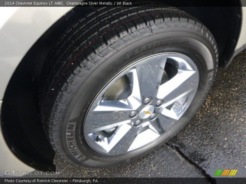 Champagne Silver Metallic / Jet Black 2014 Chevrolet Equinox LT AWD