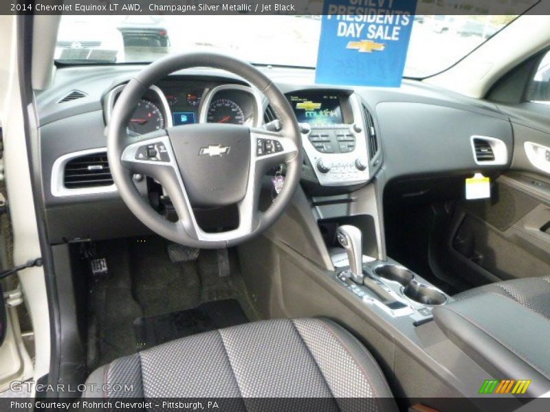 Champagne Silver Metallic / Jet Black 2014 Chevrolet Equinox LT AWD