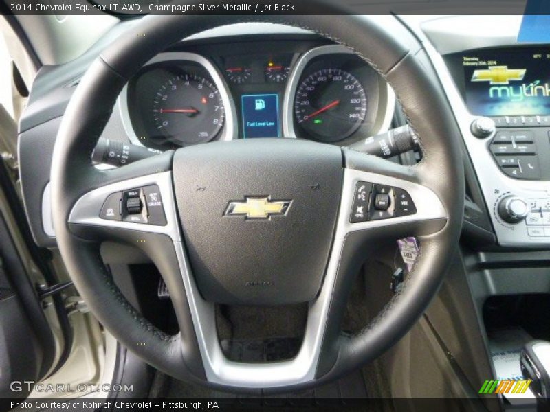 Champagne Silver Metallic / Jet Black 2014 Chevrolet Equinox LT AWD