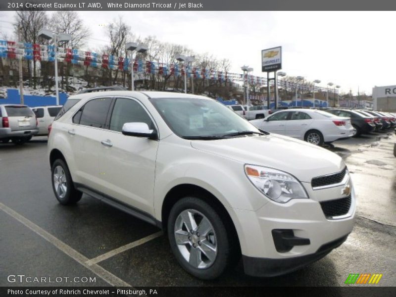 White Diamond Tricoat / Jet Black 2014 Chevrolet Equinox LT AWD