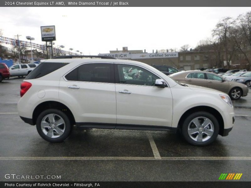 White Diamond Tricoat / Jet Black 2014 Chevrolet Equinox LT AWD