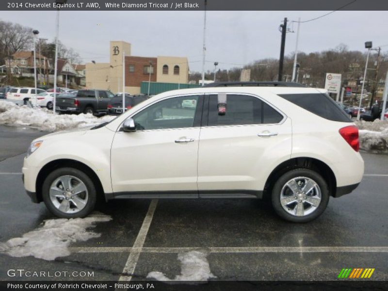 White Diamond Tricoat / Jet Black 2014 Chevrolet Equinox LT AWD
