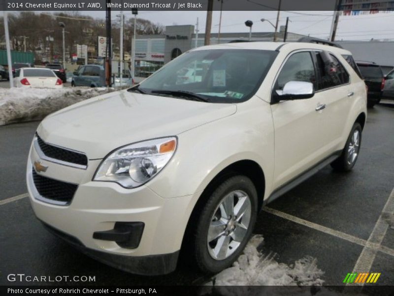 White Diamond Tricoat / Jet Black 2014 Chevrolet Equinox LT AWD