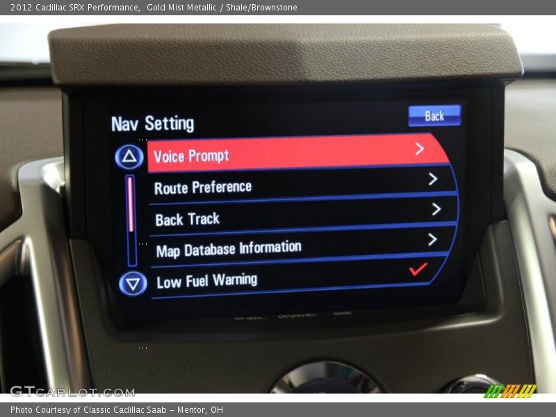 Gold Mist Metallic / Shale/Brownstone 2012 Cadillac SRX Performance