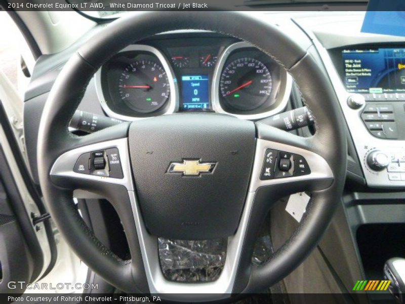 White Diamond Tricoat / Jet Black 2014 Chevrolet Equinox LT AWD