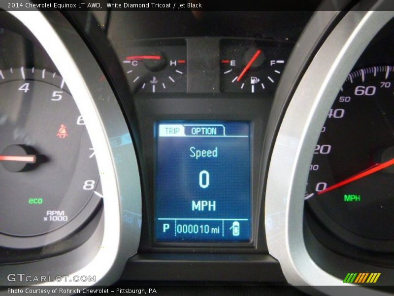 White Diamond Tricoat / Jet Black 2014 Chevrolet Equinox LT AWD