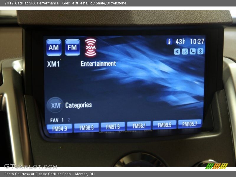 Gold Mist Metallic / Shale/Brownstone 2012 Cadillac SRX Performance