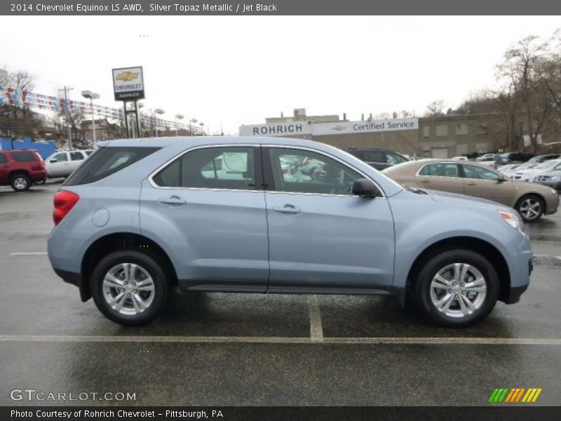 Silver Topaz Metallic / Jet Black 2014 Chevrolet Equinox LS AWD
