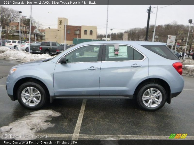 Silver Topaz Metallic / Jet Black 2014 Chevrolet Equinox LS AWD