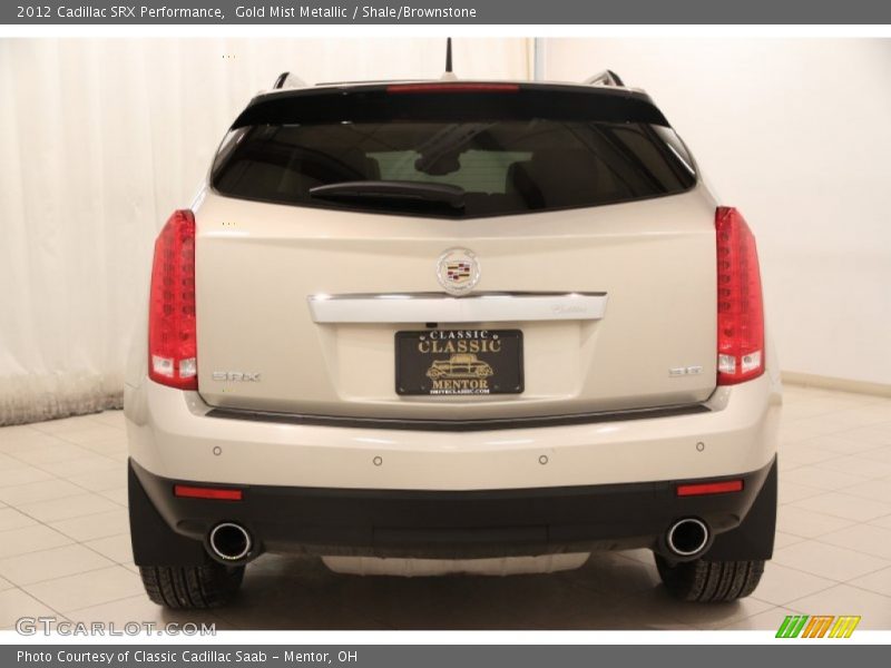 Gold Mist Metallic / Shale/Brownstone 2012 Cadillac SRX Performance