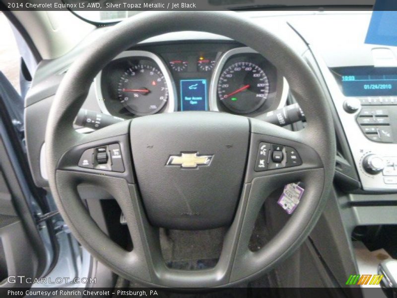 Silver Topaz Metallic / Jet Black 2014 Chevrolet Equinox LS AWD