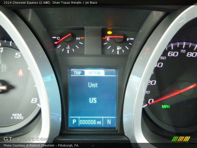 Silver Topaz Metallic / Jet Black 2014 Chevrolet Equinox LS AWD