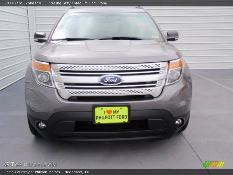 Sterling Gray / Medium Light Stone 2014 Ford Explorer XLT