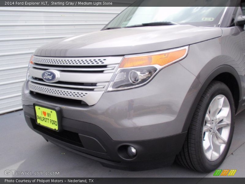 Sterling Gray / Medium Light Stone 2014 Ford Explorer XLT