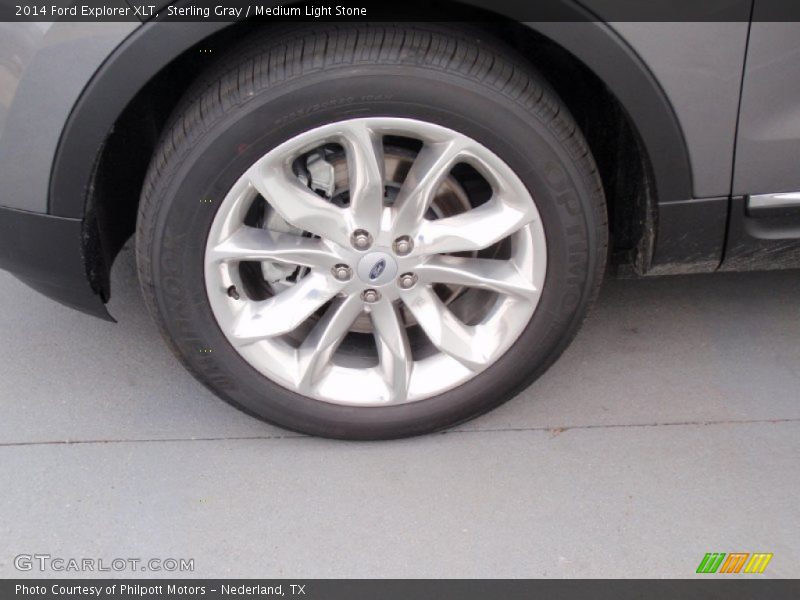 Sterling Gray / Medium Light Stone 2014 Ford Explorer XLT