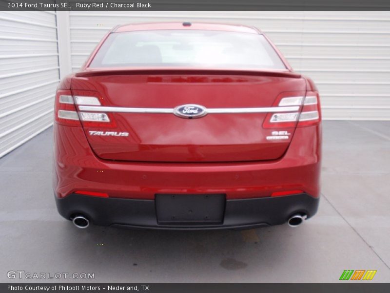 Ruby Red / Charcoal Black 2014 Ford Taurus SEL