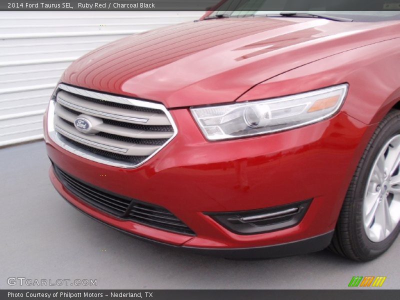 Ruby Red / Charcoal Black 2014 Ford Taurus SEL