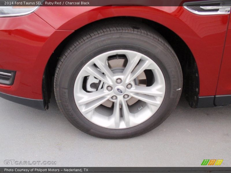 Ruby Red / Charcoal Black 2014 Ford Taurus SEL