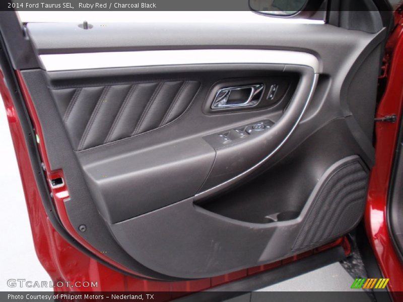 Ruby Red / Charcoal Black 2014 Ford Taurus SEL