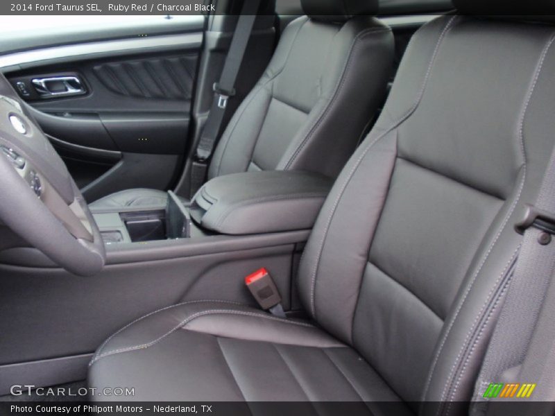 Ruby Red / Charcoal Black 2014 Ford Taurus SEL