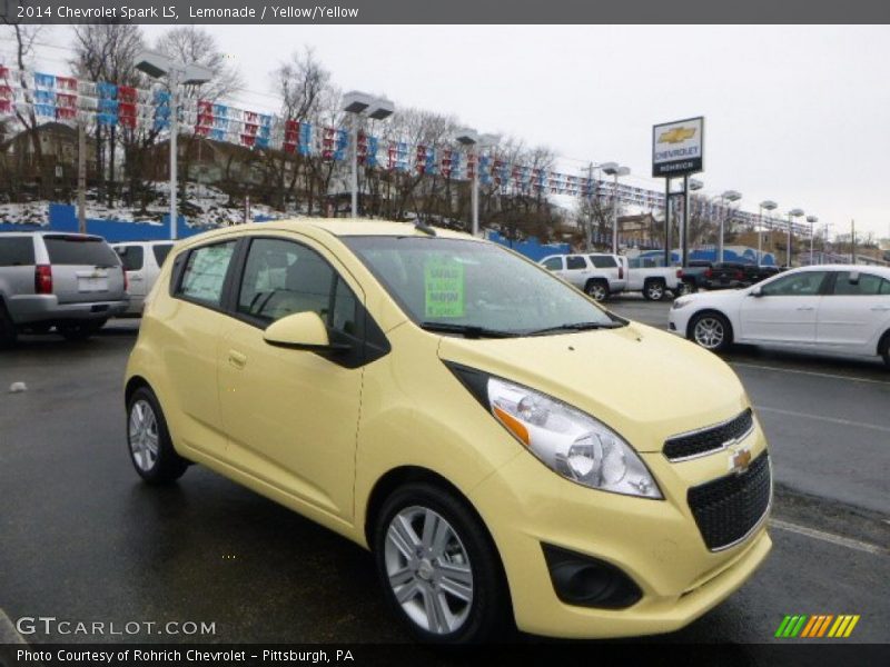 Lemonade / Yellow/Yellow 2014 Chevrolet Spark LS