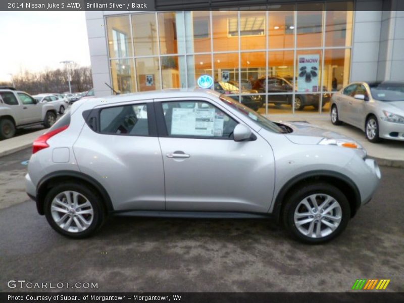 Brilliant Silver / Black 2014 Nissan Juke S AWD