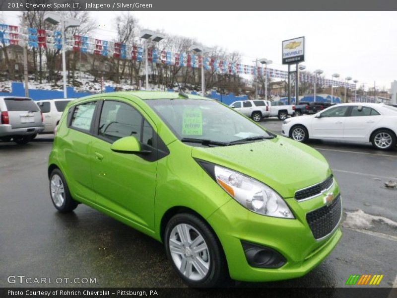 Jalapeno / Silver/Green 2014 Chevrolet Spark LT