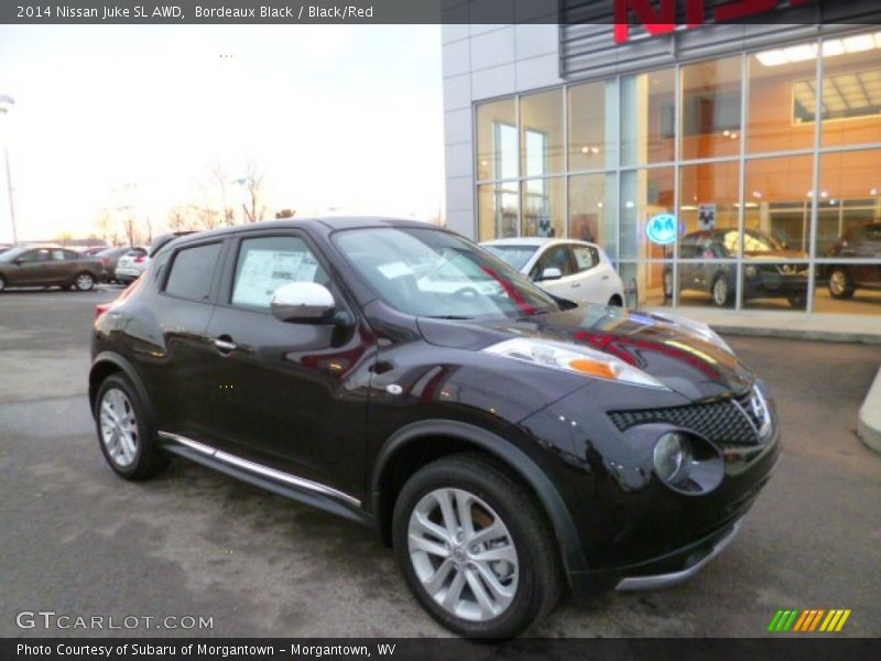 Bordeaux Black / Black/Red 2014 Nissan Juke SL AWD