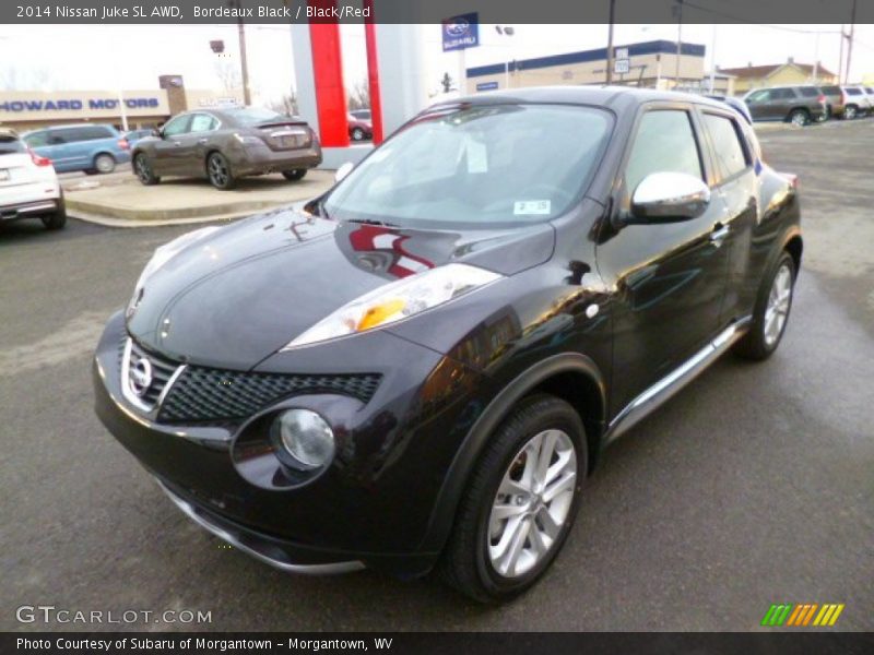 Bordeaux Black / Black/Red 2014 Nissan Juke SL AWD