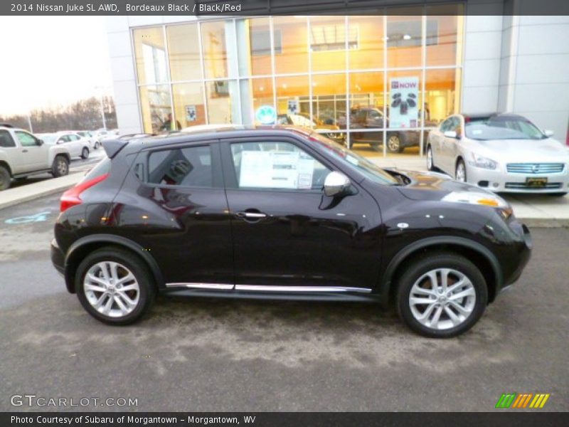 Bordeaux Black / Black/Red 2014 Nissan Juke SL AWD