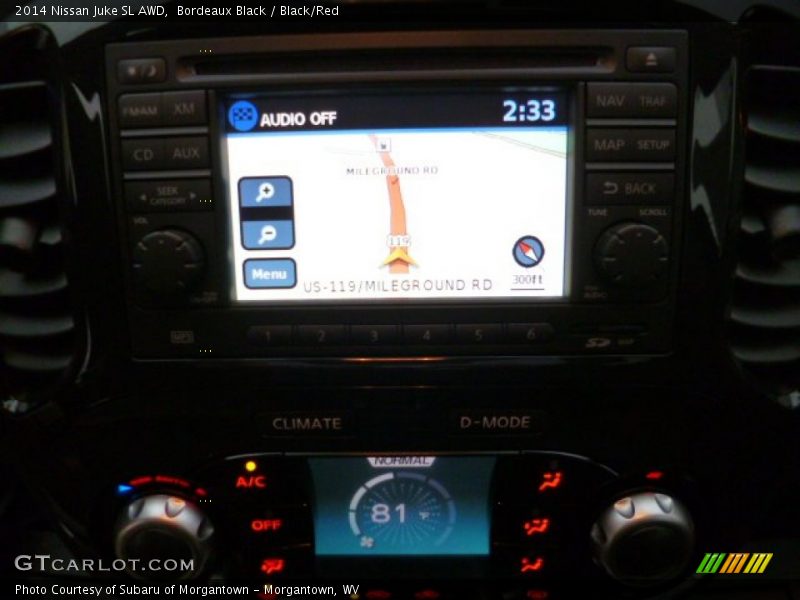 Bordeaux Black / Black/Red 2014 Nissan Juke SL AWD