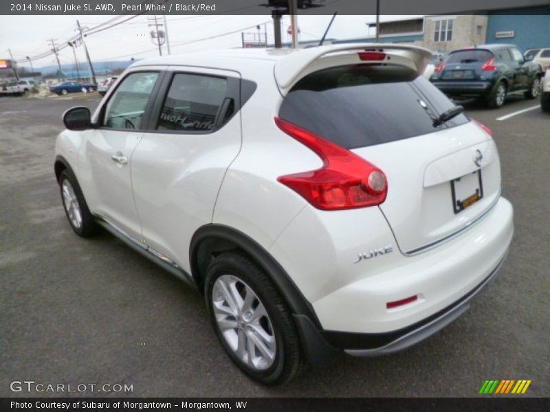 Pearl White / Black/Red 2014 Nissan Juke SL AWD