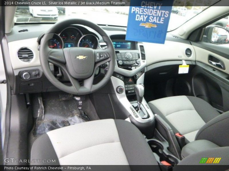 Silver Ice Metallic / Jet Black/Medium Titanium 2014 Chevrolet Cruze LS