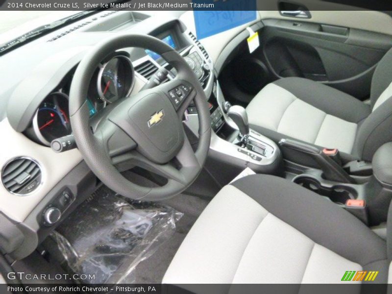Silver Ice Metallic / Jet Black/Medium Titanium 2014 Chevrolet Cruze LS